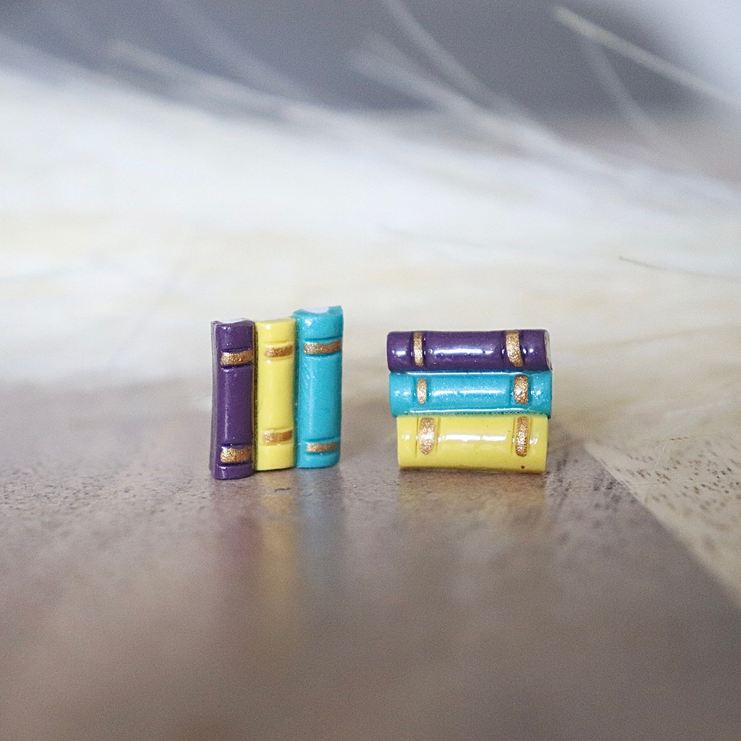Candy Coloured Book Earrings