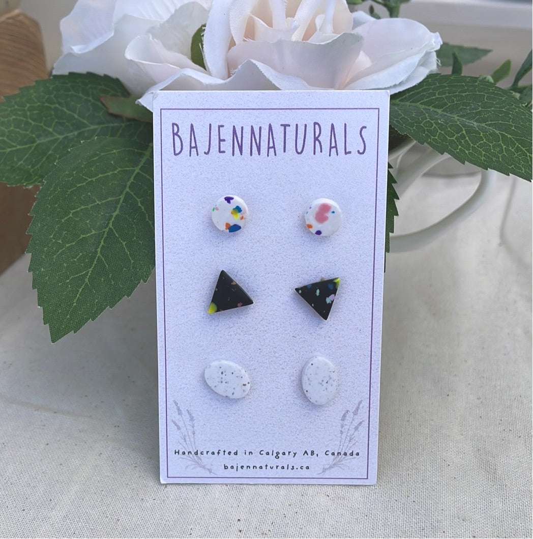 Confetti Earrings Stud Pack