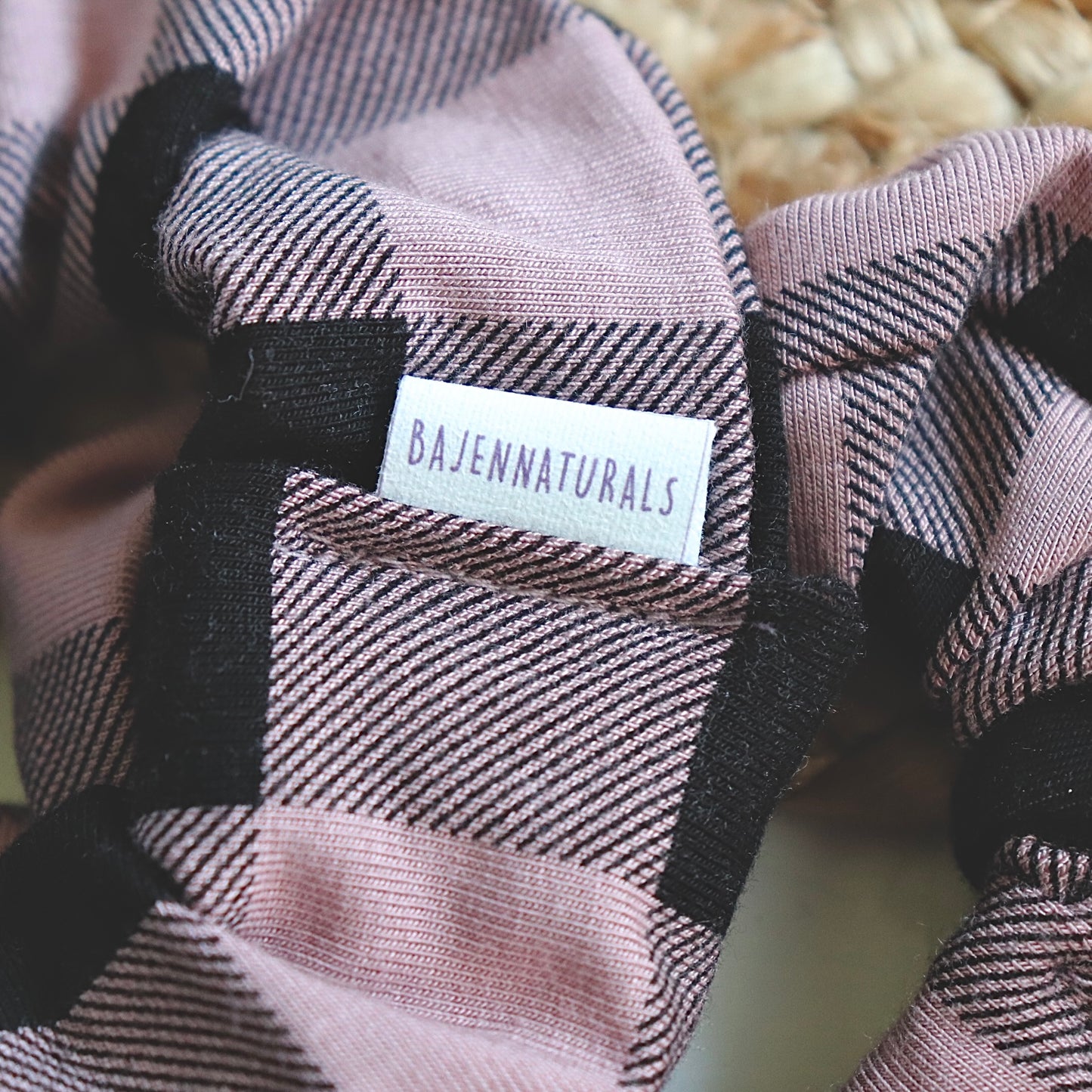 Boston Plaid Lavender Scrunchie