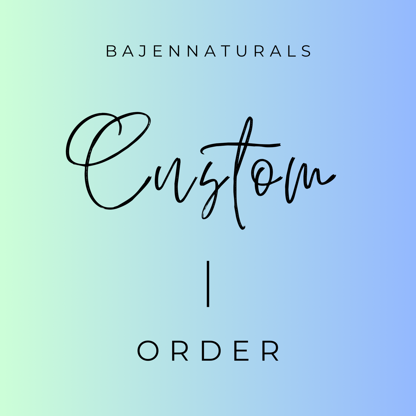 Custom soap order
