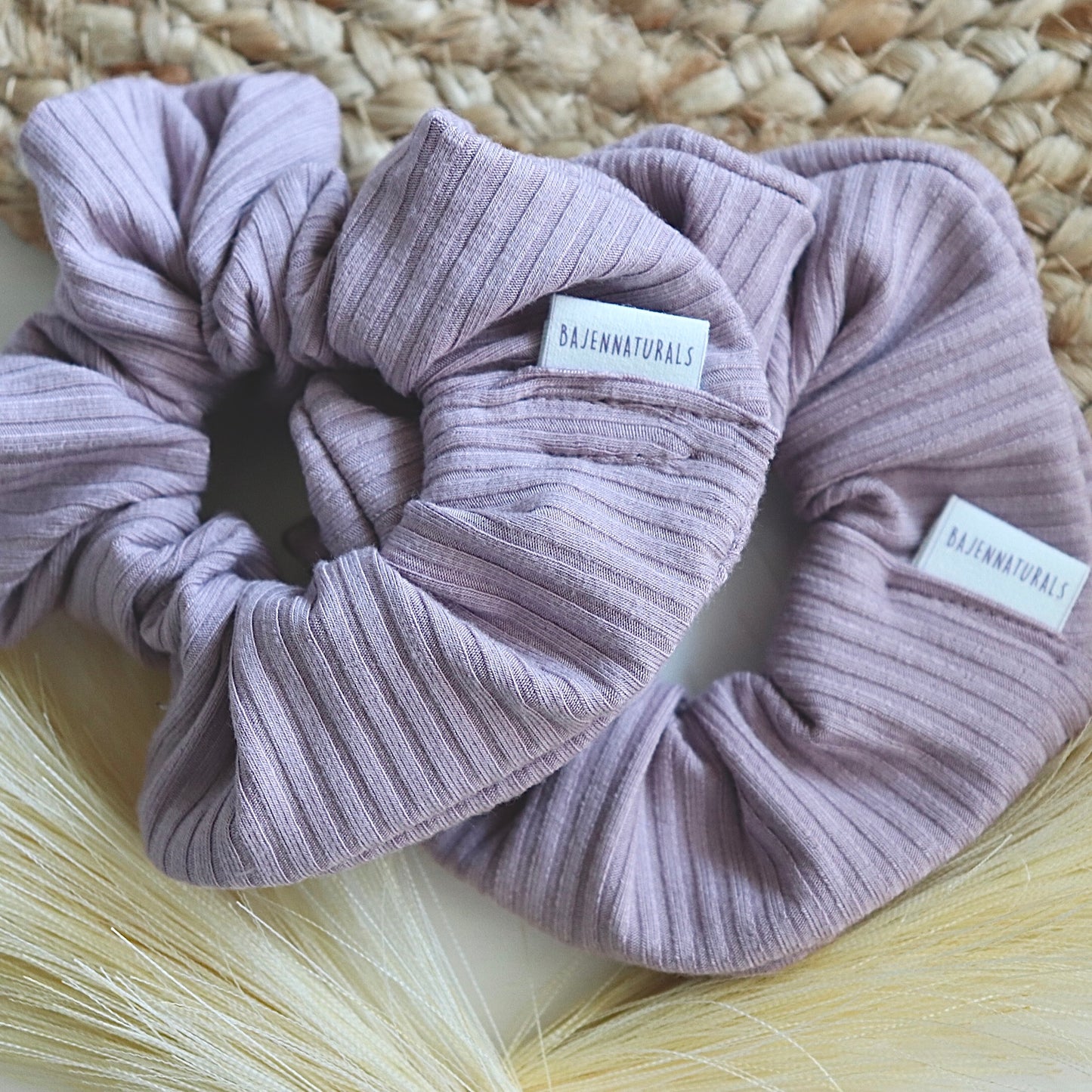Ribbed Lavender Scrunchie