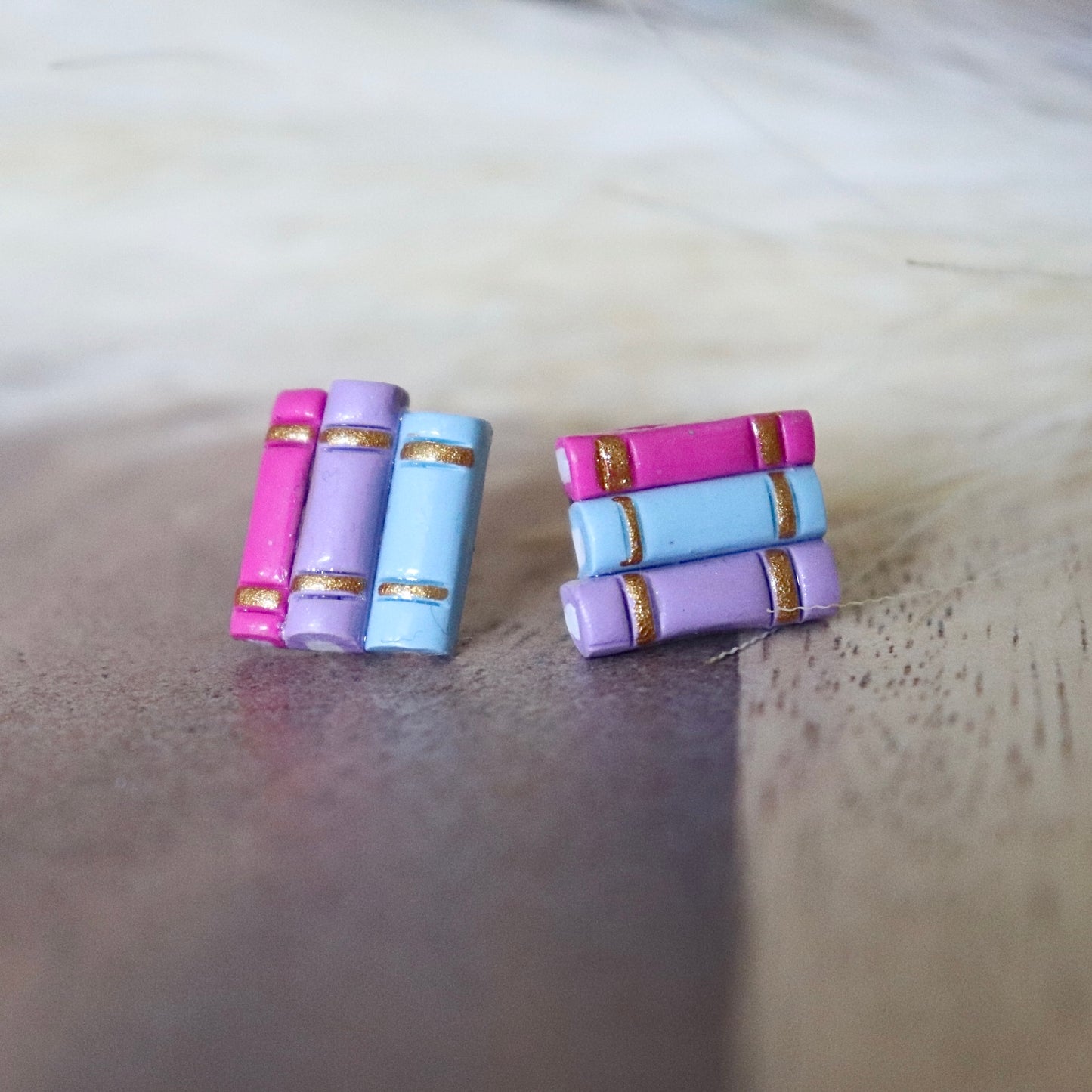 Candy Coloured Book Earrings